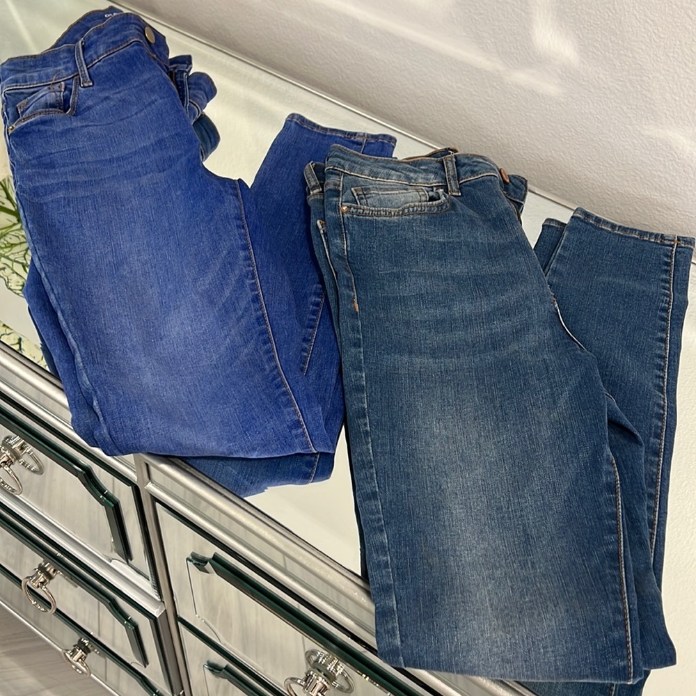 Two pairs of skinny jeans